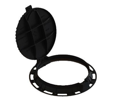 Люк тяжелый чугунный "Д" тип Т с запорным устройством кл.С250, рис. 2