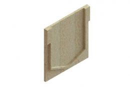 Заглушка торцевая полимербетонная для блока монолитного начальная 67719-4Н - Стандартпарк, рис. 1