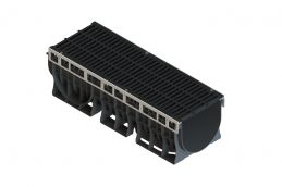 Лоток пластиковый PolyMax Drive DN300 H310 с щелевой чугунной решеткой C250 (к-т)1