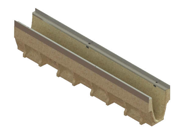 Лотки водоотводные полимербетонные CompoMax DN100 каскадом h160-h260 под решетки кл. С250, D400, рис. 2