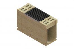 Блок монолитный водоотводный CompoMax полимербетонный ревизионный с решёткой щелевой чугунной ВЧ DN300 h61 кл. F (комплект) 0779067 - Стандартпарк1