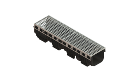 Лоток пластиковый PolyMax Drive DN200 h200 с решеткой ячеистой ОС кл.А15 (к-т)1