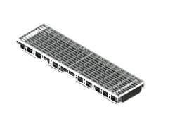 Лоток пластиковый PolyMax Drive DN200 h80 с решеткой ячеистой ОС кл.А15 (к-т)1