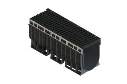 Лоток пластиковый PolyMax Drive DN300 H460 с чугунной решеткой "шина" E600 (к-т)1