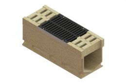 Блок монолитный водоотводный CompoMax ревизионный к ПУ с решёткой щелевой чугунной ВЧ DN300 h41 кл. F (комплект) 0779468 - Стандартпарк1