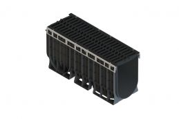 Лоток пластиковый PolyMax Drive DN300 H510 с чугунной решеткой "шина" E600 (к-т)1