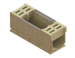 Блок монолитный водоотводный CompoMax полимербетонный ревизионный к ПУ кл. F H410 - Стандартпарк1