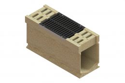 Блок монолитный водоотводный CompoMax ревизионный к ПУ с решёткой щелевой чугунной ВЧ DN300 h51 кл. F (комплект) 0779568 - Стандартпарк1