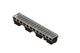 Лоток водоотводный PolyMax Drive DN100 h155 пластиковый с решеткой ячеистой ОС кл.А (комплект)1