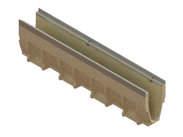 Лотки водоотводные полимербетонные CompoMax DN100 с внутренним уклоном h160-h260 под решетки кл. С250, D400, рис. 3