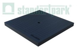 Крышка PolyMax Basic пластиковая  к дождеприемнику 300x300 черная - Стандартпарк