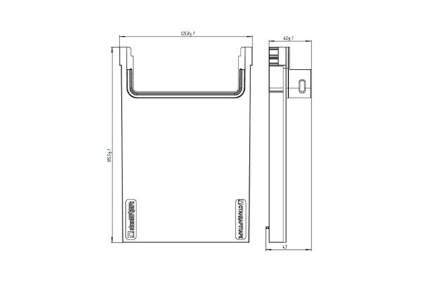 Переходник PolyMax пластиковый для лотков водоотводных пластиковых 8050-М/8080-М, рис. 2
