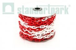 Цепь пластиковая красно-белая, 6мм, рис. 1