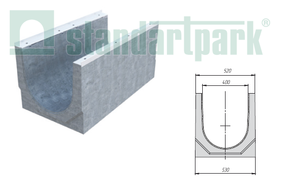 Лотки бетонные DN 400 Betomax® H 270 - H 560