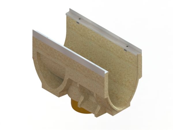 Лоток водоотводный CompoMax Drive полимербетонный V-образный DN200 H310 кл.Е полуметровый, рис. 2