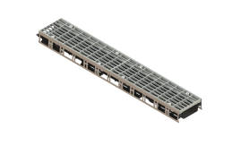 Лоток водоотводный PolyMax Drive DN100 h60 пластиковый с решеткой ячеистой ОС кл.А (комплект)1