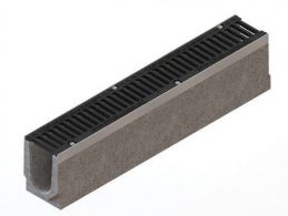 Лоток водоотводный DN100 комплект Drive с решеткой кл.C, каскадами высоты H230-120 и шагом 5 мм