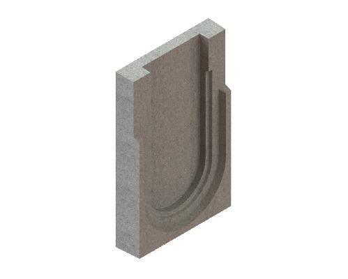 Заглушка торцевая полимербетонная для блока монолитного конечная 67019-K, рис. 4