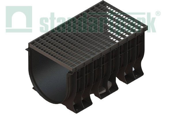 Пластиковый водоотводный лоток Basic DN500 с решеткой от Стандартпарк