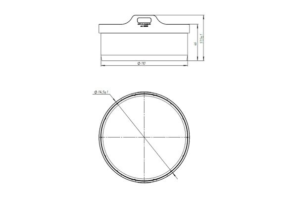 Патрубок переходник PolyMax Basic пластиковый для лотков водоотводных пластиковых 8050-М/8010-М, рис. 2
