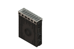 Пескоуловитель пластиковый PolyMax Drive DN100 H600 с решеткой ячеистой ОС кл. А15 (к-т)1