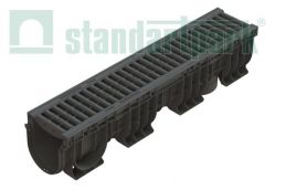Купить Лоток водоотводный пластиковый PolyMax Basic DN150 h217 с решеткой пластиковой ячеистой кл. В125 (комплект) по выгодной цене Лоток водоотводный пластиковый PolyMax Basic DN150 h217 с решеткой пластиковой ячеистой кл. В125 (комплект) - Стандартпарк1