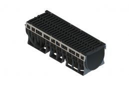 Лоток пластиковый PolyMax Drive DN300 H310 с чугунной решеткой "шина" E600 (к-т)1