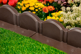 Купить Декоративный бордюр "Волна" коричневый для благоустройства от Стандартпарк по выгодной цене Стандартпарк предлагает Декоративный бордюр "Волна" коричневый, рис. 1