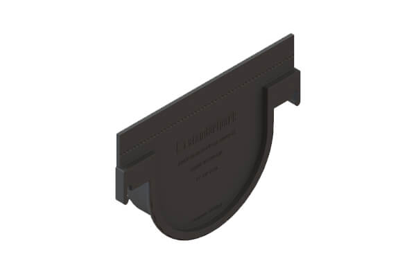 Заглушка глухая пластиковая для лотков водоотводных пластиковых 8020-М/80201-М, рис. 2