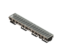 Лоток водоотводный PolyMax Drive DN100 h120 пластиковый с решеткой ячеистой ОС кл.А (комплект)1