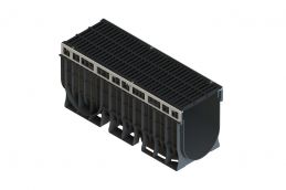 Лоток пластиковый PolyMax Drive DN300 H460 с щелевой чугунной решеткой C250 (к-т)1
