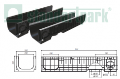 Лоток пластиковый DN 200 H 200