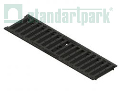 Решетка водоприемная PolyMax Basic DN100 пластиковая щелевая кл. А15 - Стандартпарк1