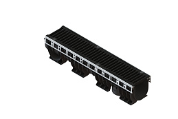 Лоток водоотводный пластиковый PolyMax Drive DN150 h216 с решеткой щелевой чугунной ВЧ кл.С250 (к-т), рис. 2