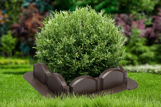 Декоративный бордюр "Волна" коричневый, рис. 3