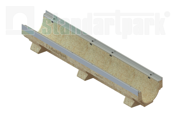 Лоток водоотводный полимербетонный CompoMax Drive DN150 h160 - Стандартпарк, рис. 1