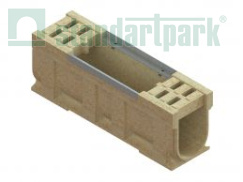 Блок монолитный водоотводный CompoMax полимербетонный ревизионный с подключением ПУ DN200 h36 кл. D400 759448 - Стандартпарк1