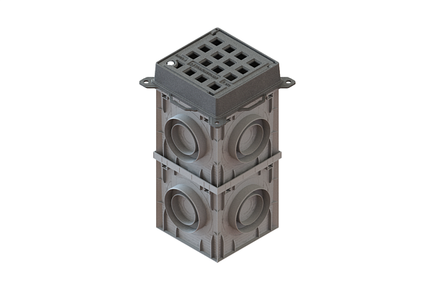 Дождеприемник чугунный квадратный 360х360 кл. С, рис. 2