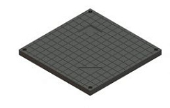 Крышка PolyMax Basic пластиковая черная к дождеприемнику-пескоуловителю 400х400 - Стандартпарк