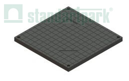 Крышка PolyMax Basic пластиковая черная к дождеприемнику-пескоуловителю 400х400 - Стандартпарк1