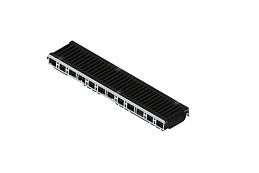 Лоток водоотводный пластиковый PolyMax Drive DN150 h96 с решеткой щелевой чугунной ВЧ кл.С250 (к-т), рис. 2