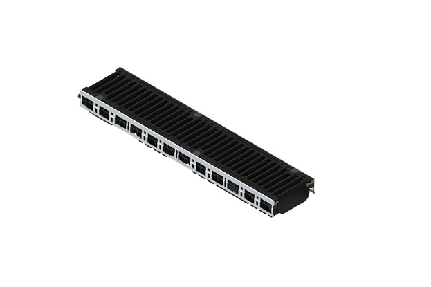 Лоток водоотводный пластиковый PolyMax Drive DN150 h96 с решеткой щелевой чугунной ВЧ кл.С250 (к-т), рис. 2