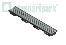 Решетка водоприемная Basic DN100 оцинкованная сталь штампованная щелевая кл. А15 - Стандартпарк, рис. 2