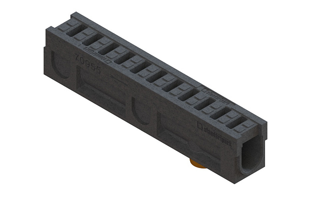 Блок монолитный водоотводный CompoMax DN100 полимербетонный кл. D400 70954, рис. 6