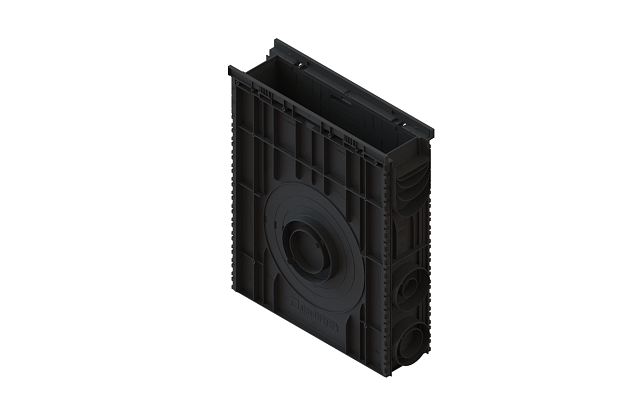 Пескоуловитель сборный пластиковый PolyMax Basic DN100 h616 высокий борт, рис. 2