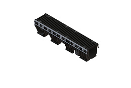 Лоток водоотводный пластиковый PolyMax Drive DN150 h216 с решеткой щелевой чугунной ВЧ кл.D400 (к-т), рис. 2