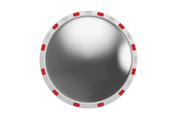 Купить Зеркало дорожное со светоотражающей окантовкой круглое по выгодной цене Зеркало дорожное со светоотражающей окантовкой круглое, рис. 2