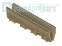 Лотки водоотводные полимербетонные CompoMax DN100 с внутренним уклоном h160-h260 под решетку кл. E6001