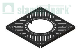 Стандартпарк предлагает Решетка приствольная стальная квадратная внутренний диаметр 500 мм, рис. 1