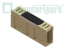 Блок монолитный водоотводный CompoMax полимербетонный ревизионный с решеткой "шина" чугунной ВЧ DN150 h41 кл.Е (комплект) 0729057 - Стандартпарк1